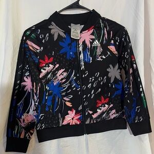 Adidas Kids' Black and Multicolor Floral Jacket